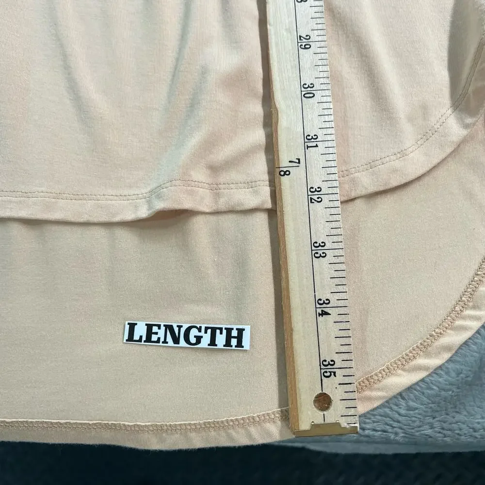 Nine Space Lightweight Minimilist Loungewear Dress Soft & Smooth Peach Size Med